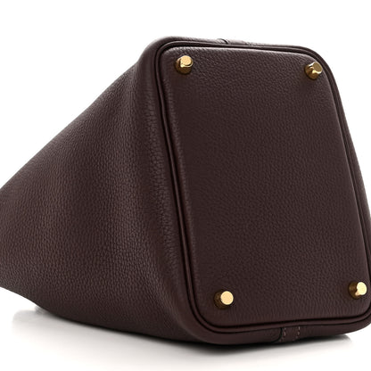 Hermes Taurillon Clemence Picotin Lock 18 PM Rouge Sellier 9 of 11