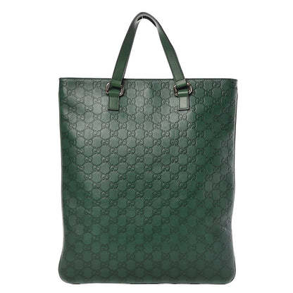 Gucci Guccissima Flat Vertical Tote Green 1 of 9