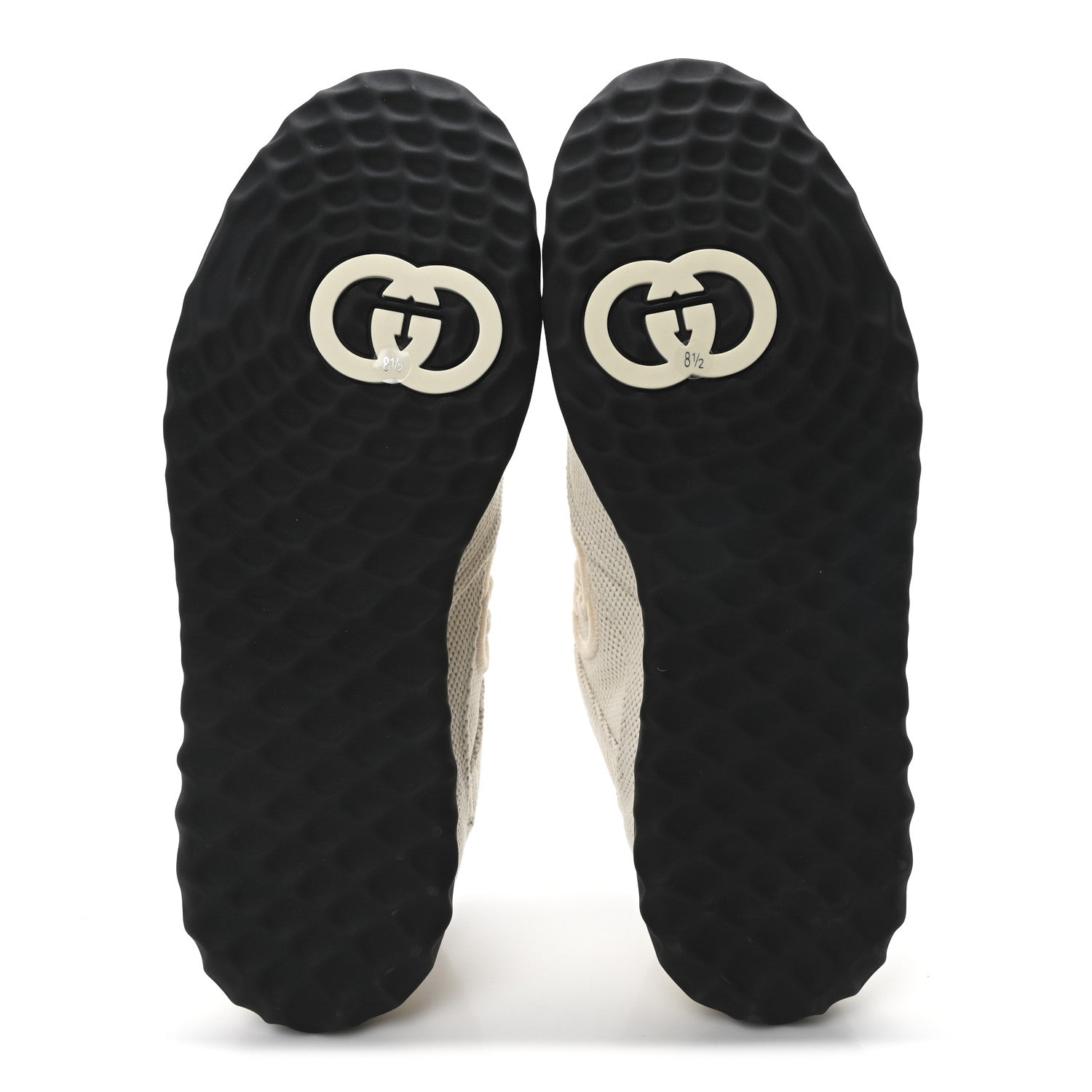 Gucci Canvas Calfskin Mens Mac80 Sneakers 8.5 Natural Black 6 of 10