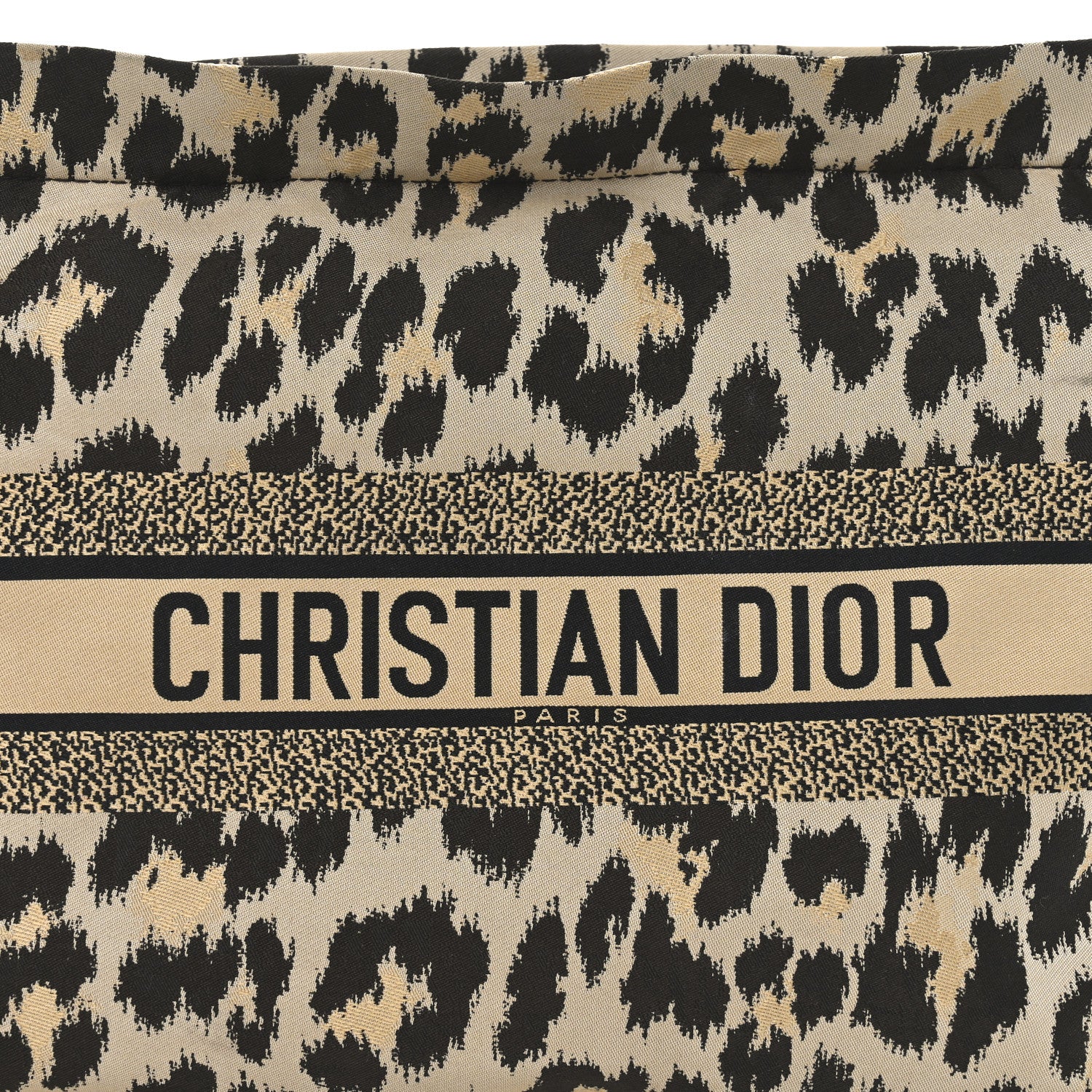 Christian Dior Canvas Embroidered Mizza Diortravel Zipped Pouch Beige Black 8 of 10