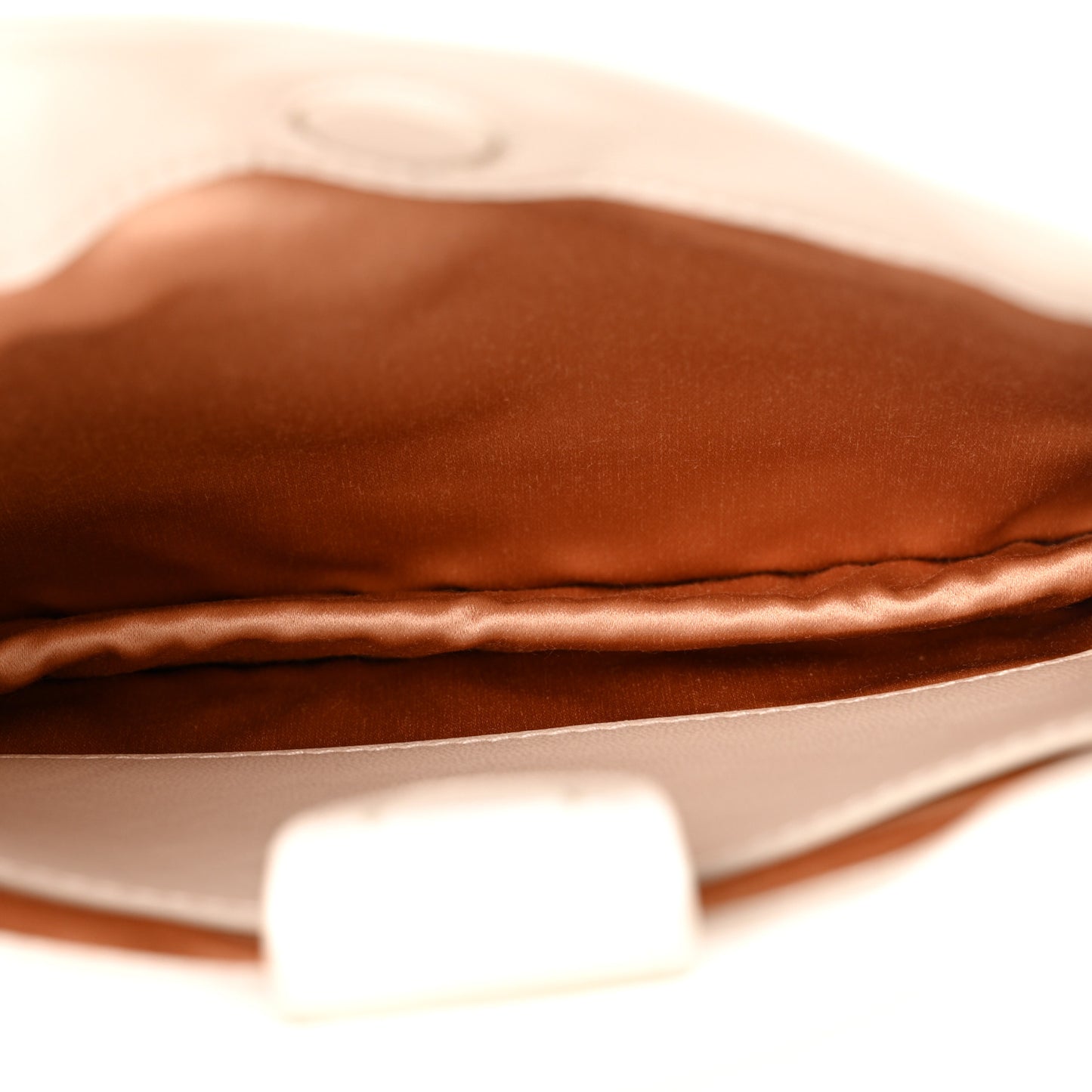 Calfskin Horsebit Slim Shoulder Bag White