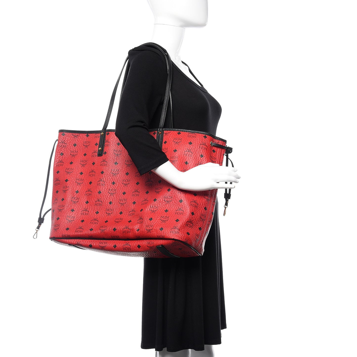 Visetos Large Liz Reversible Shopper Red Black