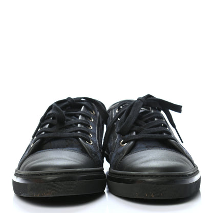 Gucci GG Monogram Calfskin Womens Low Top Sneakers 37 Piombo Black 2 of 8