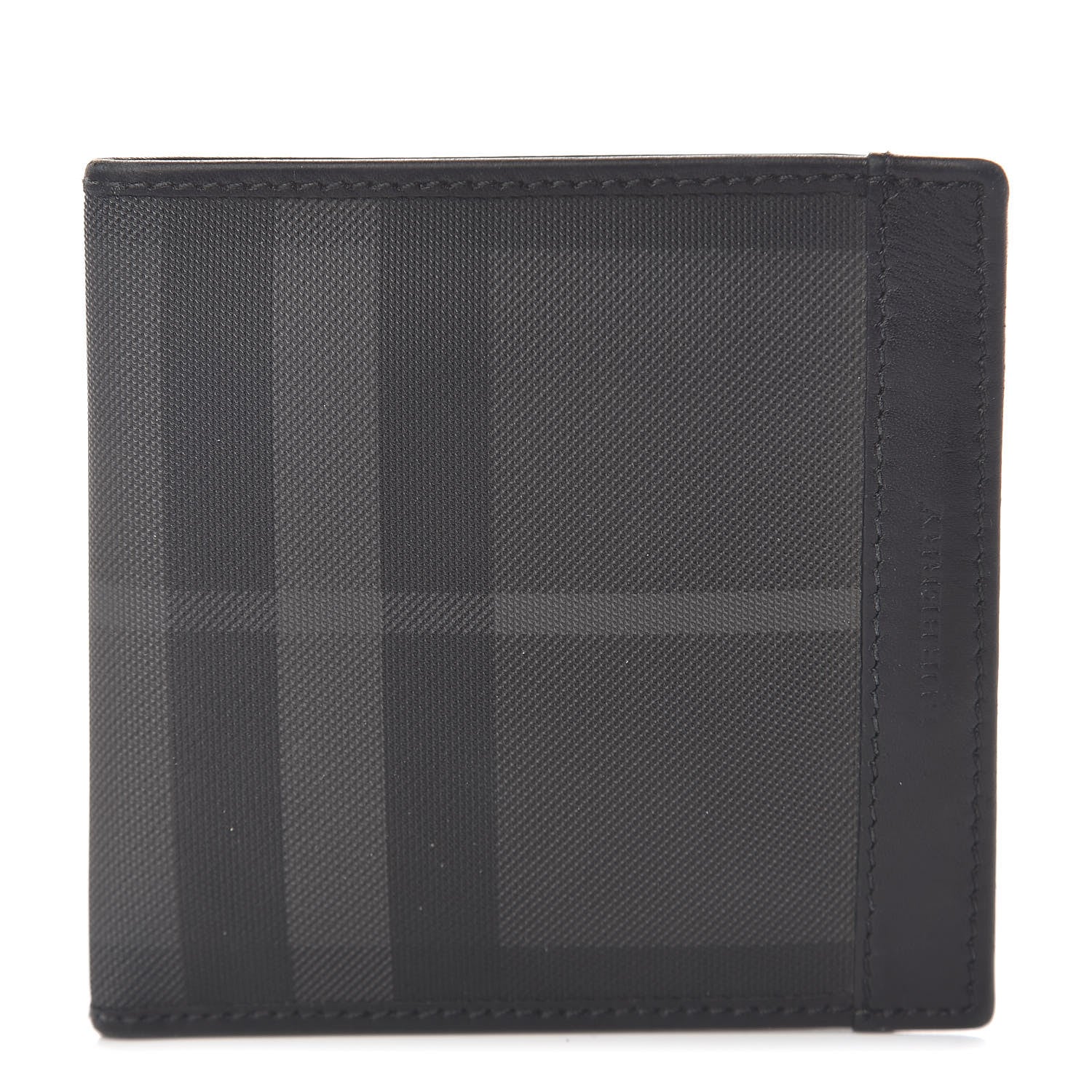 Burberry Smoked Check Bi-Fold Wallet Black 1 of 7