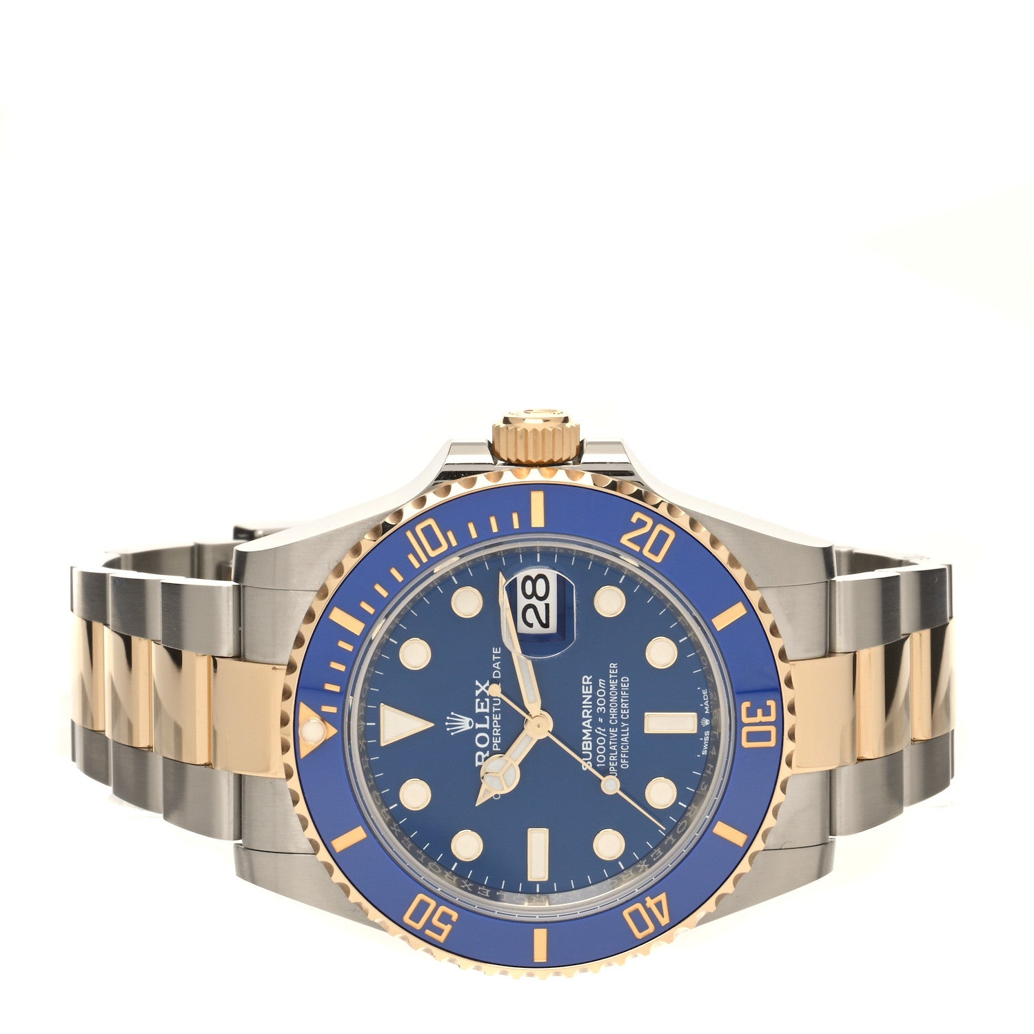 Rolex Stainless Steel 18K Yellow Gold 41mm Submariner Date Watch Royal Blue 126613LB 2 of 5