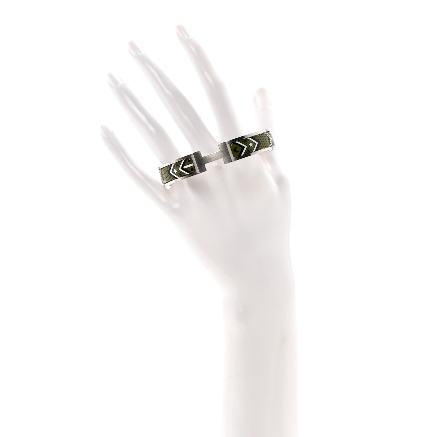 Hermes Bandana Enamel Narrow Clic Clac HH Bracelet T5 Etendard