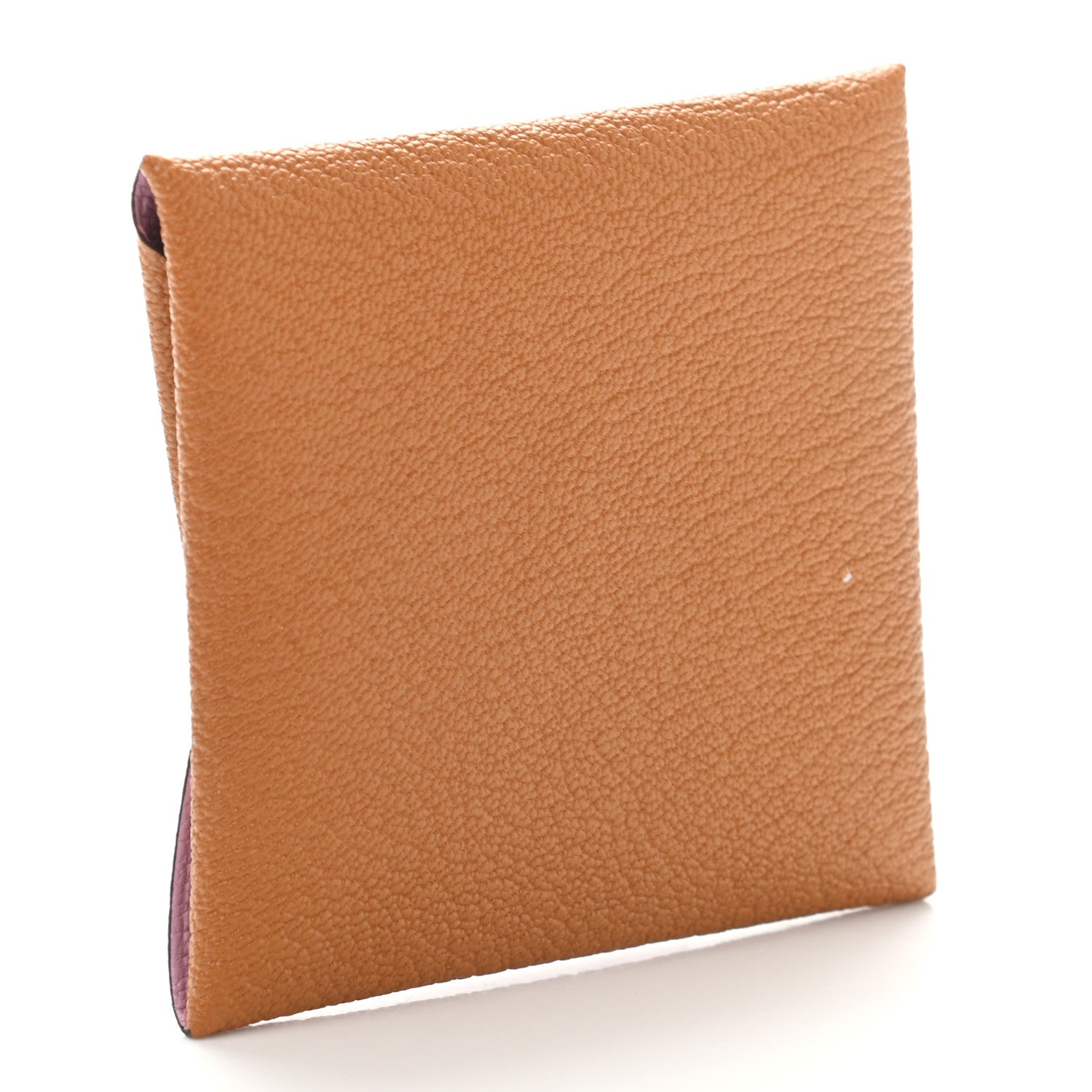 Hermes Chevre Mysore Bastia Verso Coin Purse Caramel Mauve Sylvestre 3 of 8