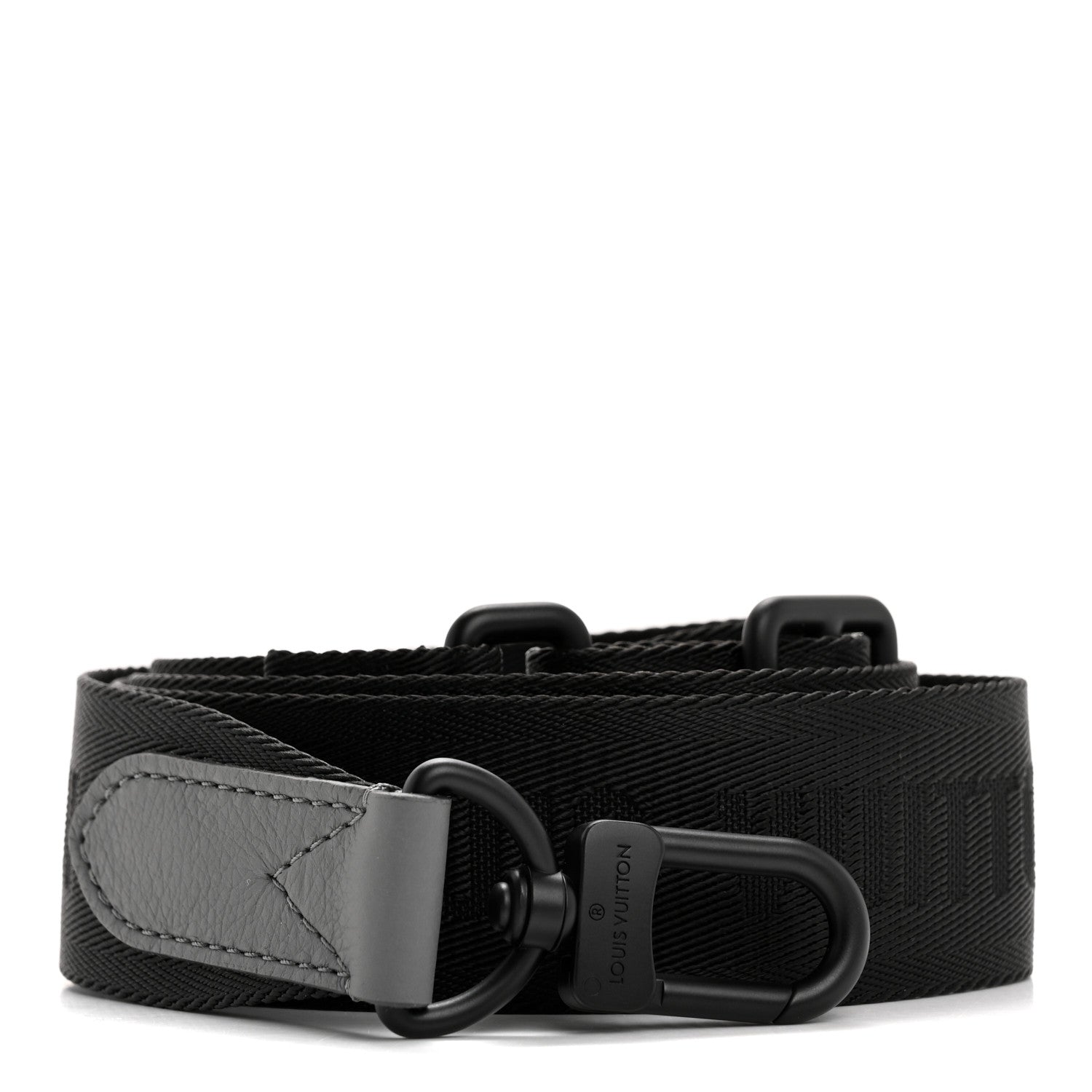 Louis Vuitton Jacquard Canvas Keepall Bandouliere Adjustable Shoulder Strap Black 1 of 4