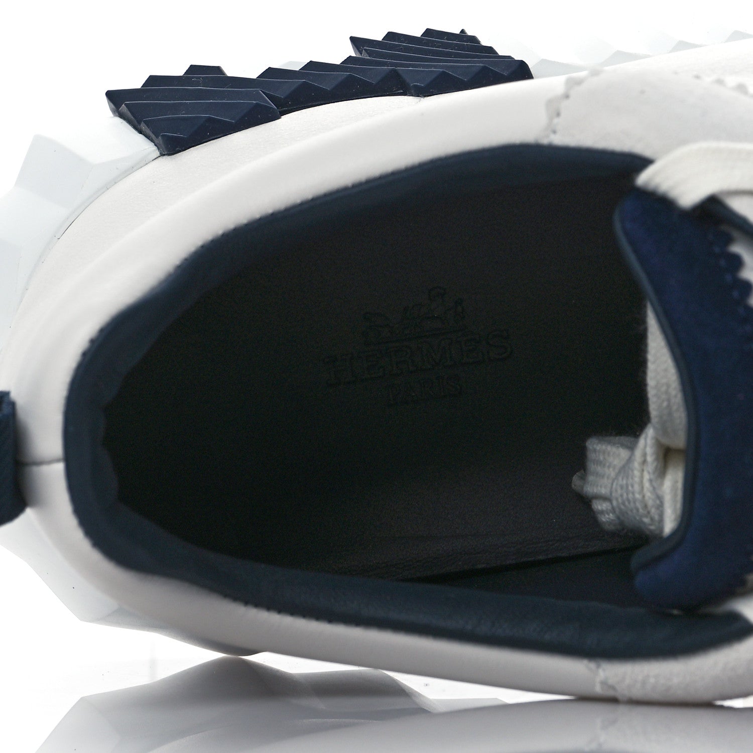 Hermes Goatskin Suede Mens Bouncing Sneakers 43 White 7 of 7