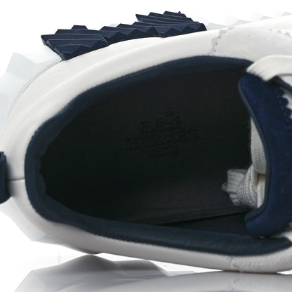 Hermes Goatskin Suede Mens Bouncing Sneakers 43 White 7 of 7