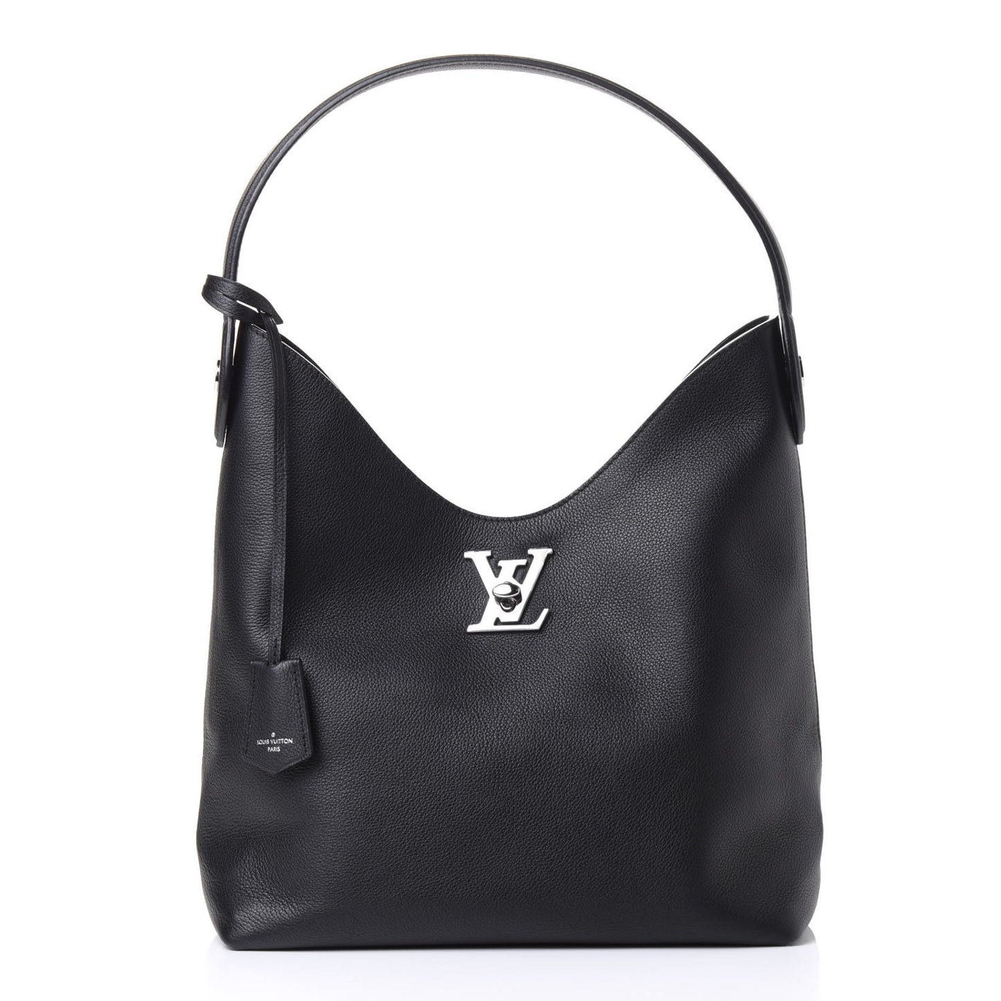 Calfskin Lockme Hobo Black