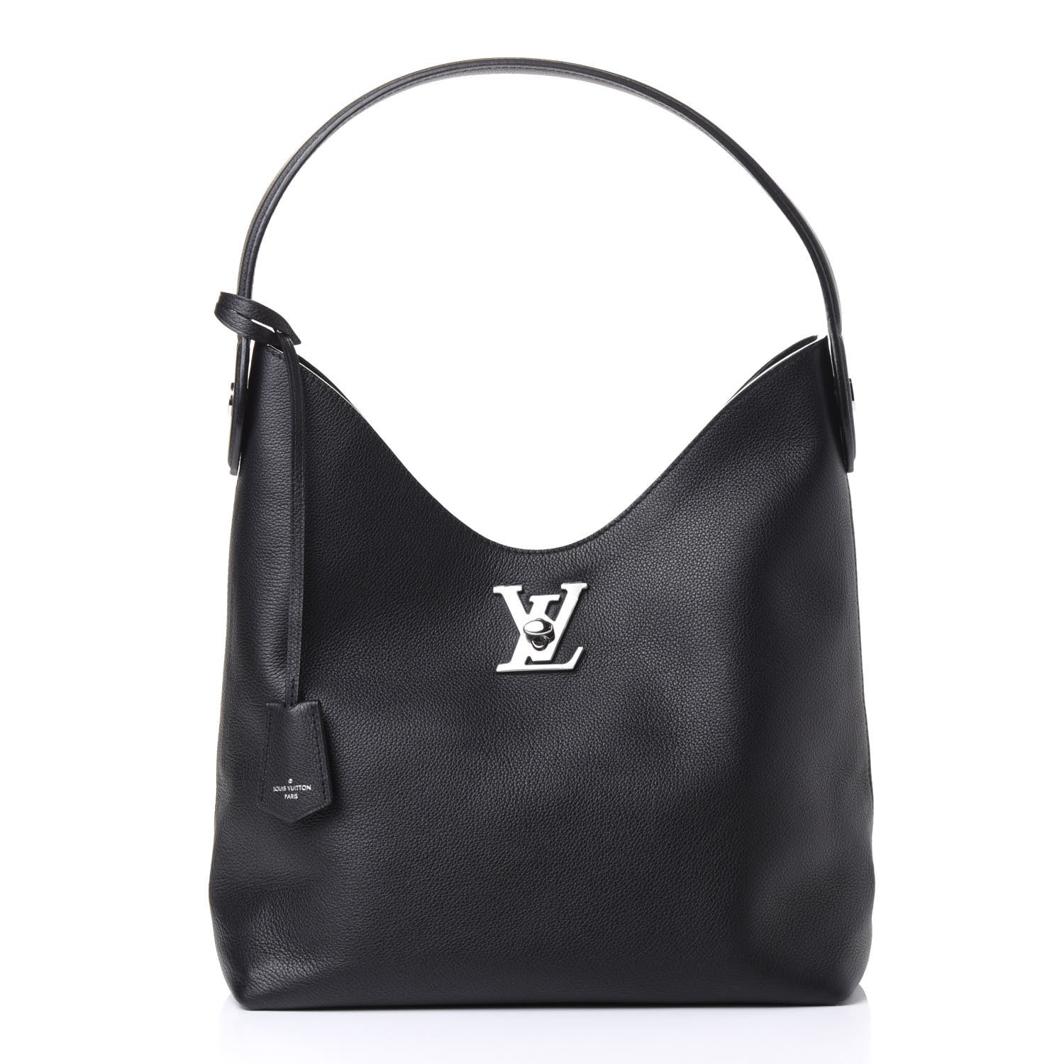 Louis Vuitton Calfskin Lockme Hobo Black 1 of 4