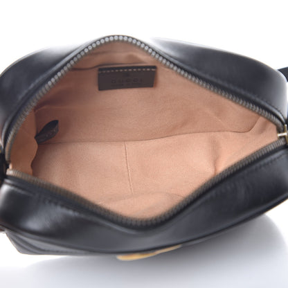 Gucci Calfskin Matelasse Mini GG Marmont Chain Shoulder Bag Black 5 of 7