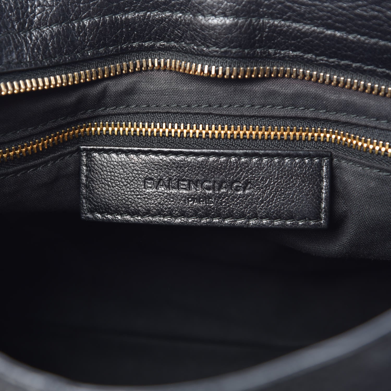 Balenciaga Chevre Gold Metallic Edge Hardware City Black 7 of 10