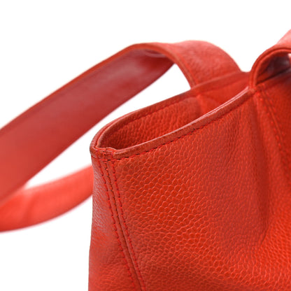 Chanel Caviar CC Tote Orange 12 of 17