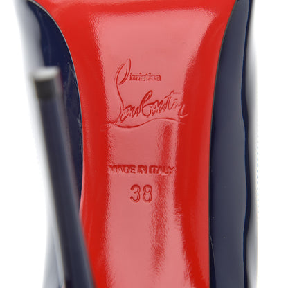 Christian Louboutin Patent Pigalle Follies 100 Pumps 38 China Blue 7 of 10