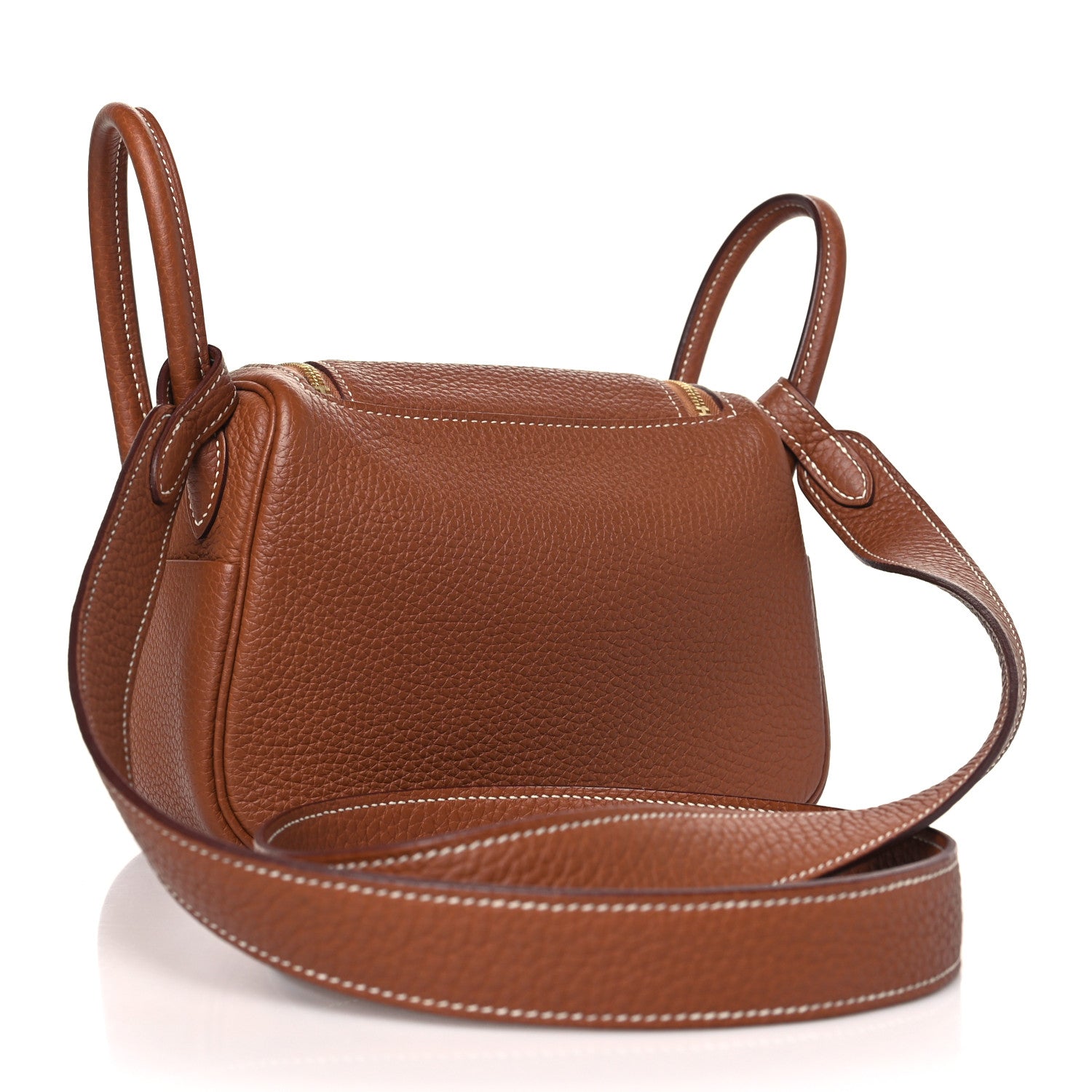 Hermes Taurillon Clemence Mini Lindy 20 Gold 3 of 9