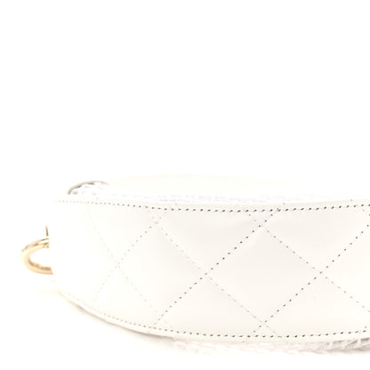 Chanel Mesh Shiny Lambskin Chain Hobo White 10 of 11
