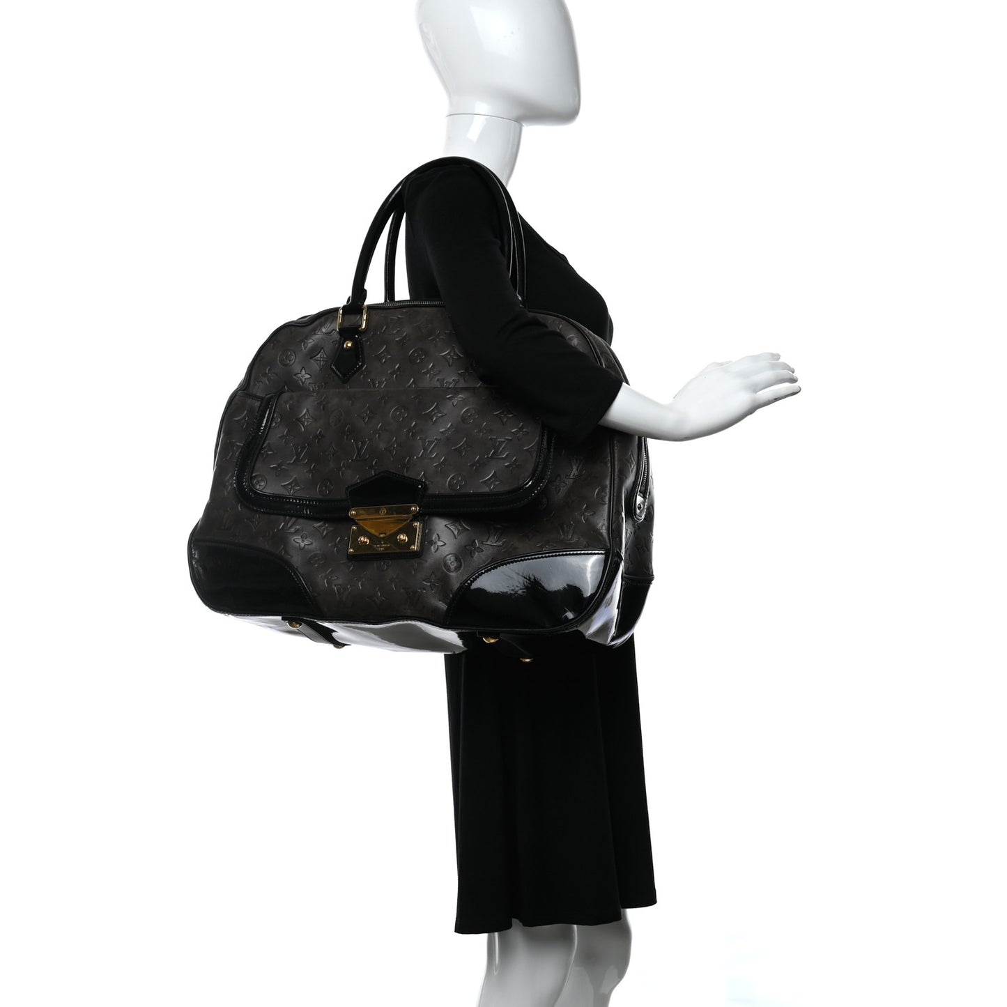 Monogram Embossed Cuir Alizee Gris