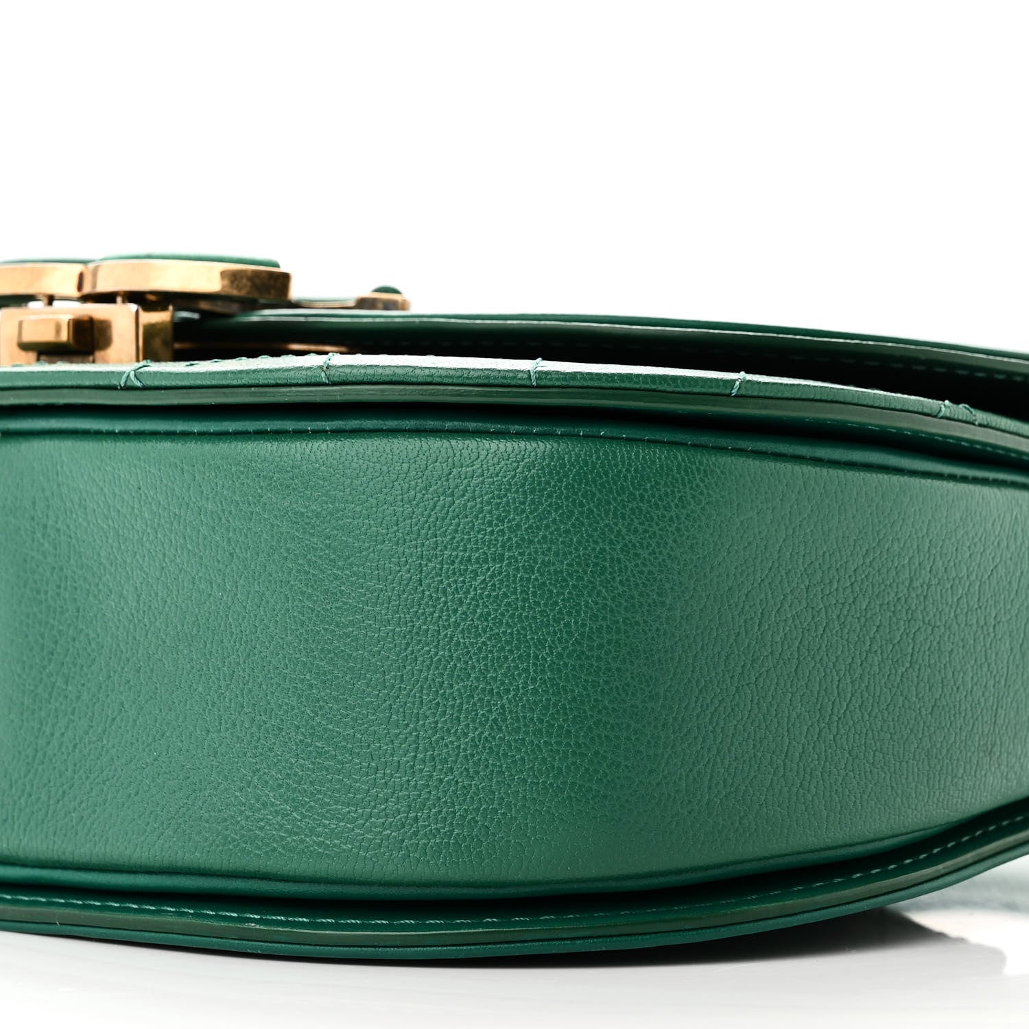Chanel Shiny Calfskin Goatskin Quilted Small Coco Curve Messenger Flap Green 10 of 10