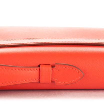 Hermes Swift Kelly Cut Clutch Pochette Capucine 9 of 15