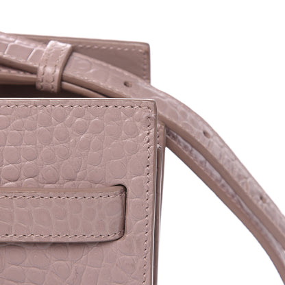 Saint Laurent Calfskin Crocodile Embossed Baby Sac De Jour Rose Antic 15 of 15
