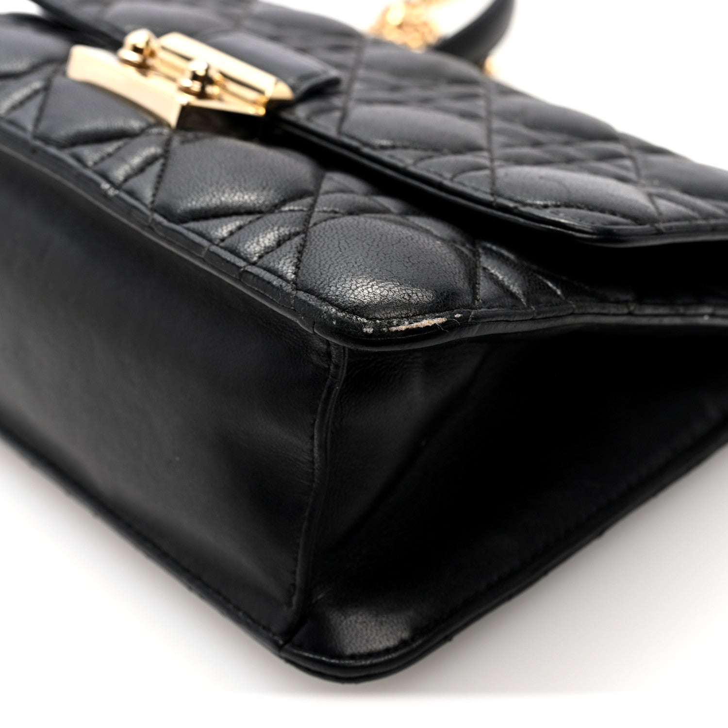 Christian Dior Lambskin Cannage Medium Miss Dior Flap Black 9 of 9