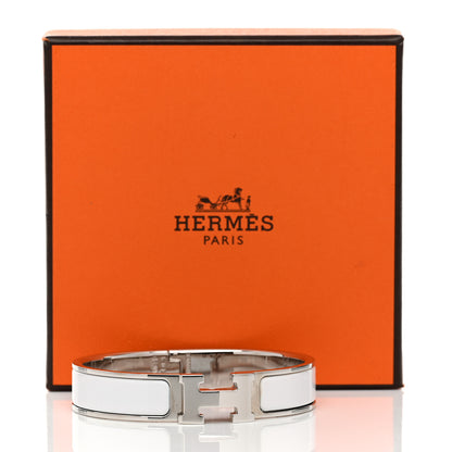 Hermes Enamel Narrow Clic Clac H Bracelet PM White 5 of 5