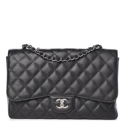 Chanel Caviar Quilted Jumbo Single Flap Black 1 of 9