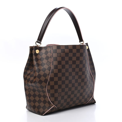 Louis Vuitton Damier Ebene Caissa Hobo Rose Ballerine 3 of 10