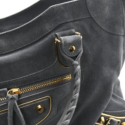 Balenciaga Suede Gold Metallic Edge Hardware City Gris Plomb 15 of 15