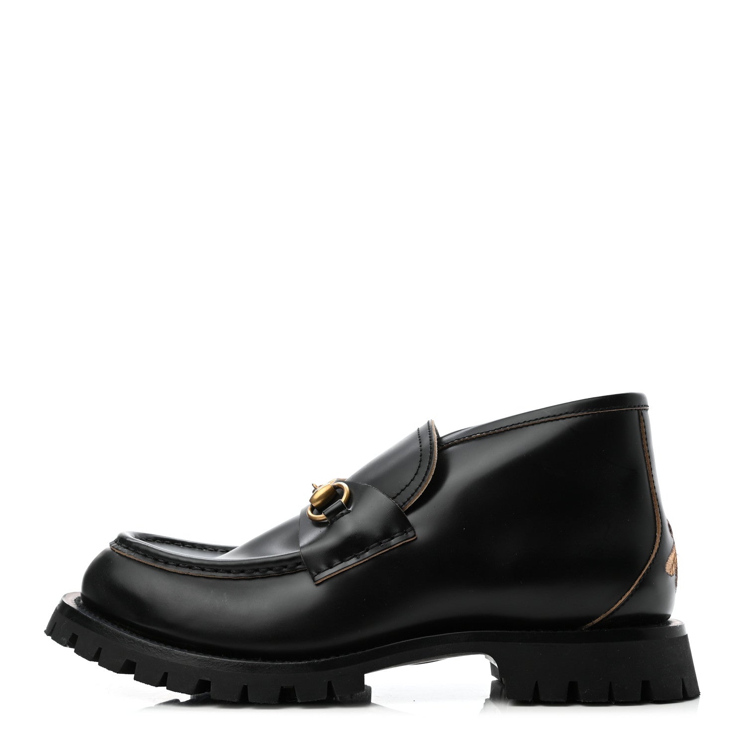 Gucci Cordovan Lux Mens Harald Horsebit Ankle Boots 9 Black 1 of 8