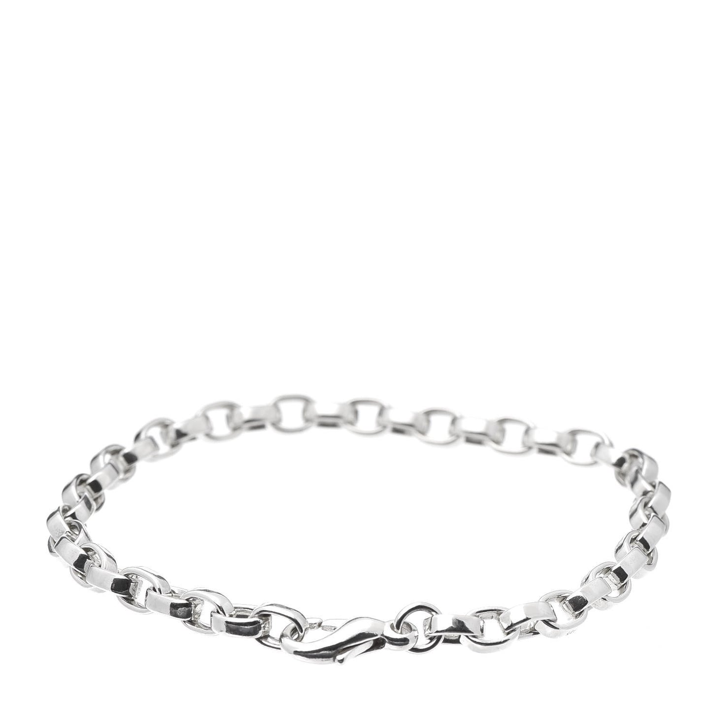 Sterling Silver Round Chain Link Bracelet