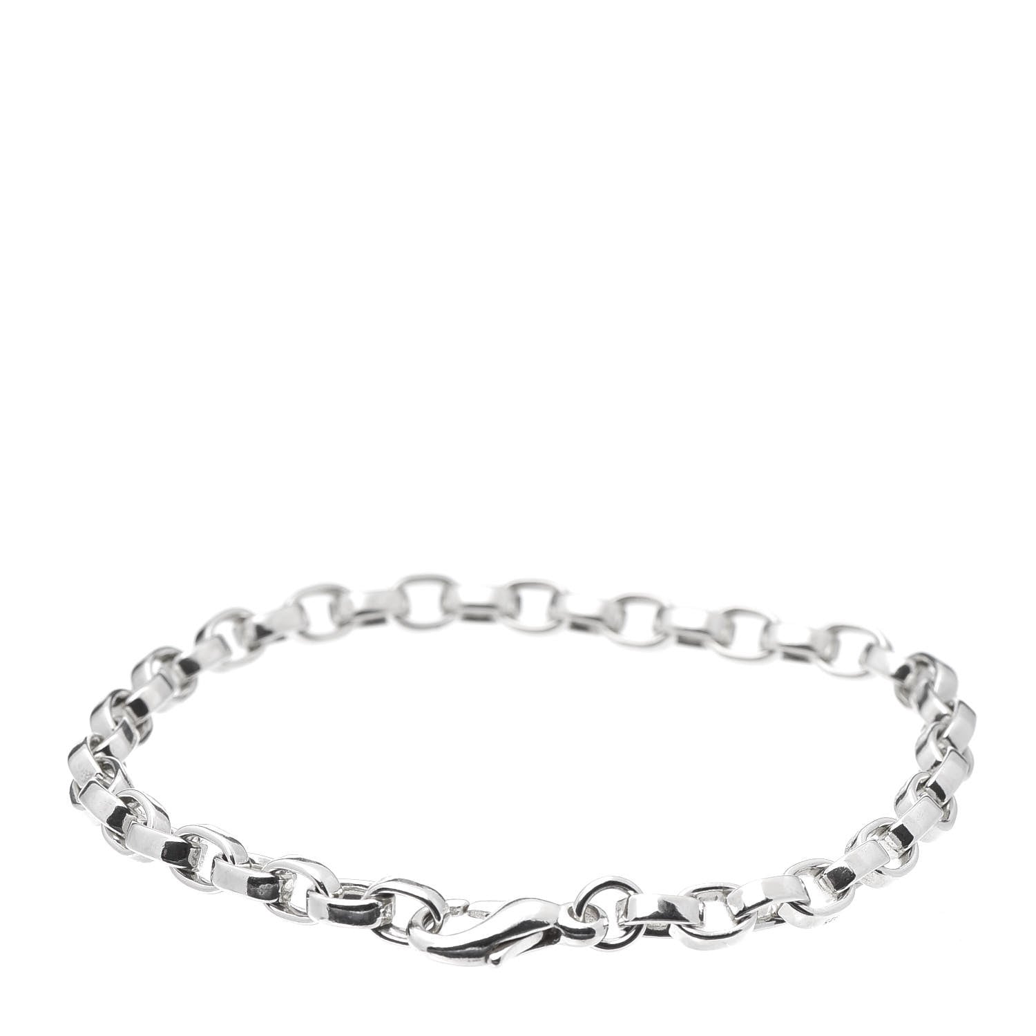Tiffany Sterling Silver Round Chain Link Bracelet 4 of 8