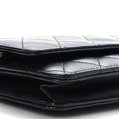 Chanel Lambskin Quilted Wallet On Chain WOC Black 9 of 10