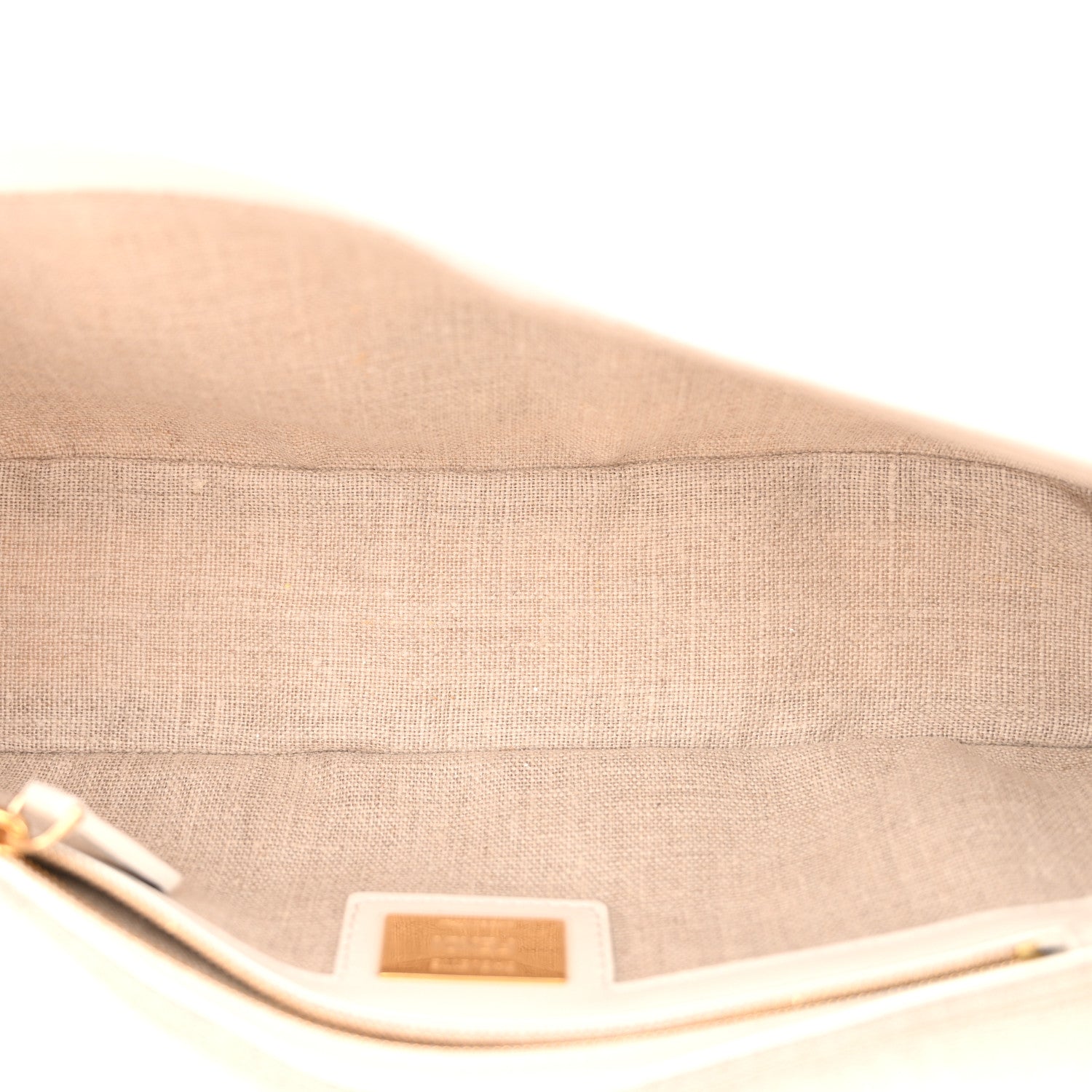 Fendi Linen Canvas Vitello King Painting Baguette With Marker Kit White 9 of 25