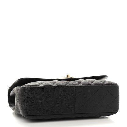 Chanel Caviar Quilted Jumbo Single Flap Black 3 of 9