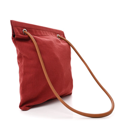 Hermes Canvas Swift Aline Grooming Bag Rouge H Gold 3 of 10