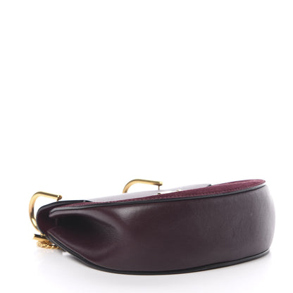 Chloe Suede Smooth Calfskin Mini Drew Shoulder Bag Dark Purple 4 of 15