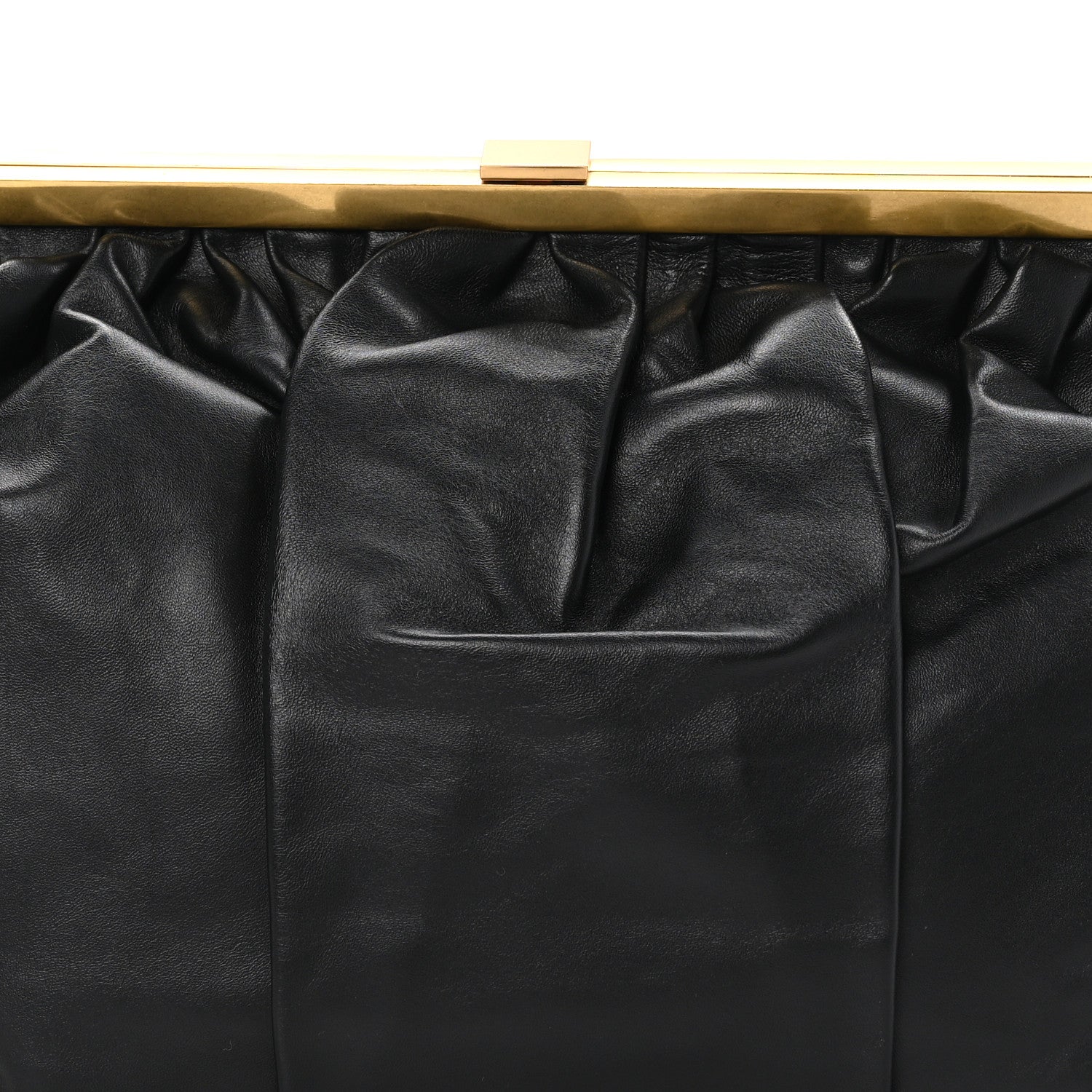 Mansur Gavriel Lambskin Wave Frame Clutch Black 7 of 9