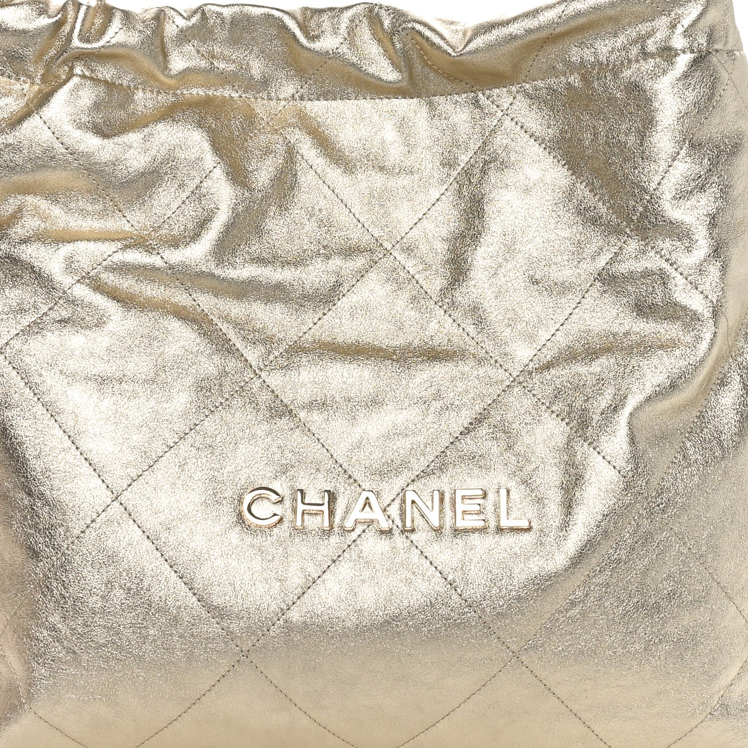Chanel Metallic Calfskin Quilted Chanel 22 Golden 1617265