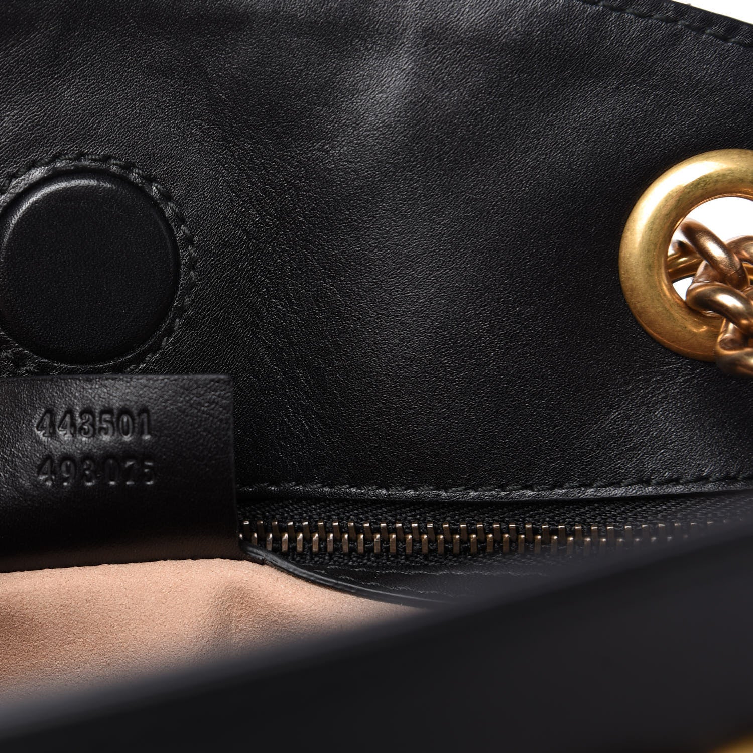 Gucci Calfskin Matelasse Medium GG Marmont Open Top Shoulder Bag Black 9 of 10