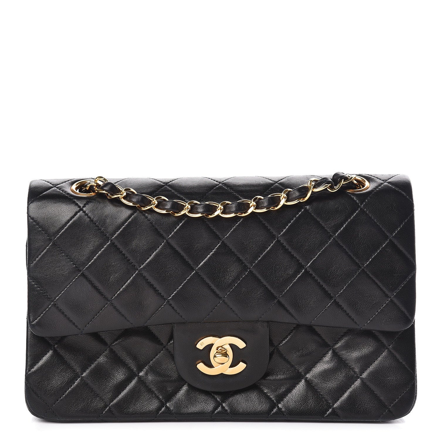 Chanel Lambskin Quilted Small Double Flap Black 1 of 16
