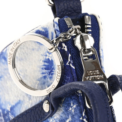 Louis Vuitton Monogram Bandana Mini Keepall Bag Charm Key Holder Blue 5 of 6