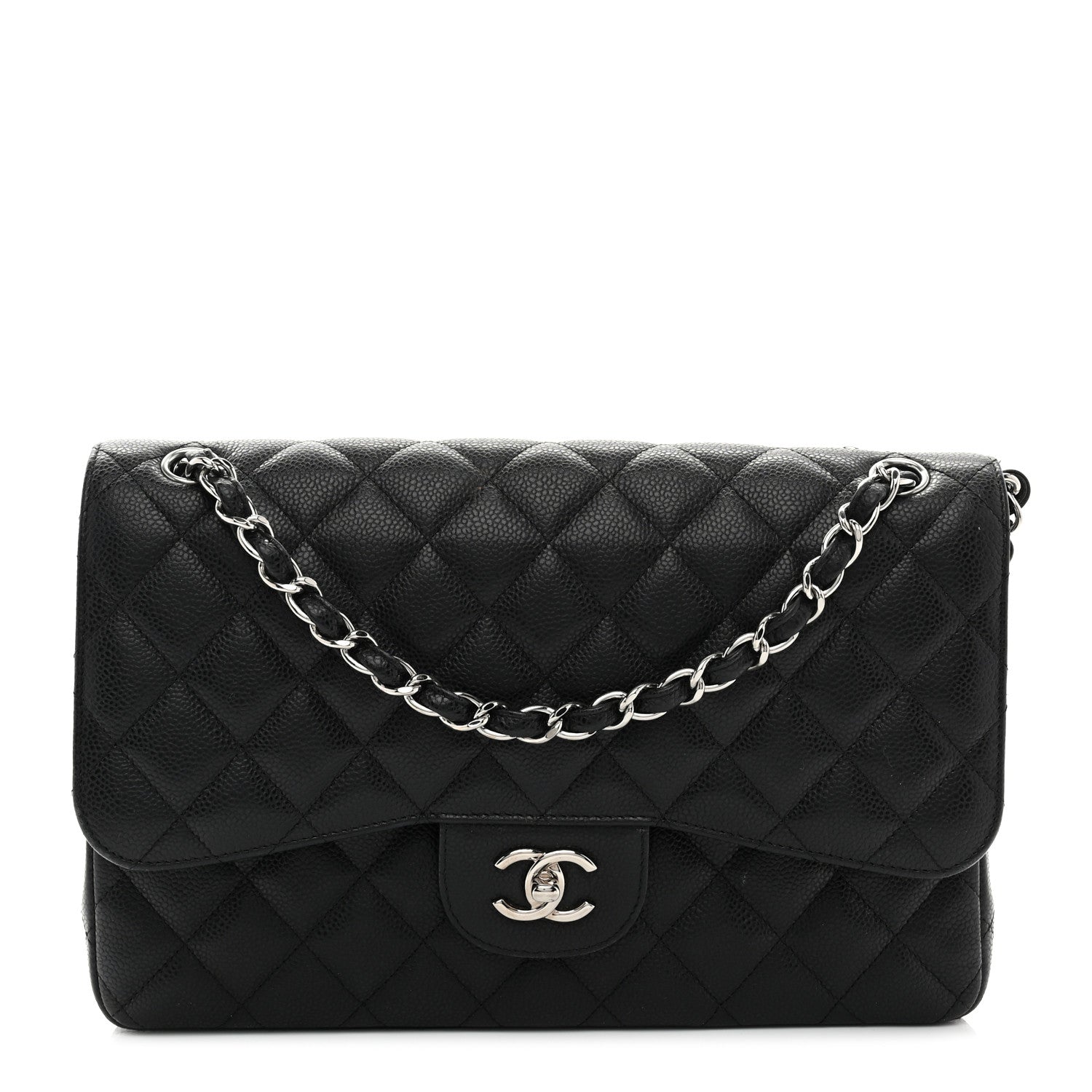 Chanel Caviar Quilted Jumbo Double Flap Black 1 of 14