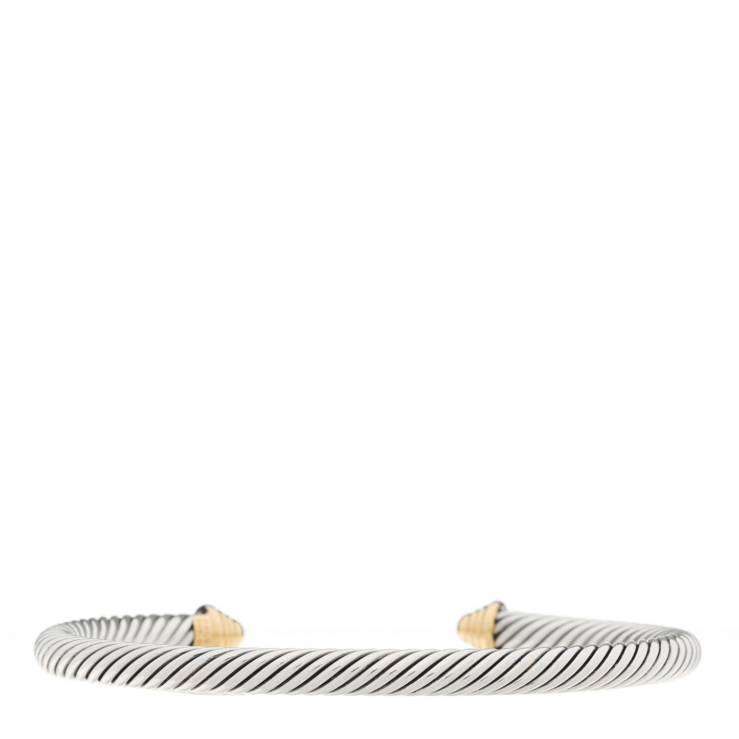 Sterling Silver 14K Yellow Gold 5mm Cable Classics Bracelet