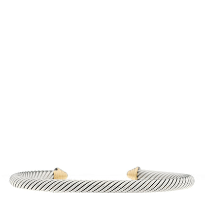 David Yurman Sterling Silver 14K Yellow Gold 5mm Cable Classics Bracelet 2 of 3