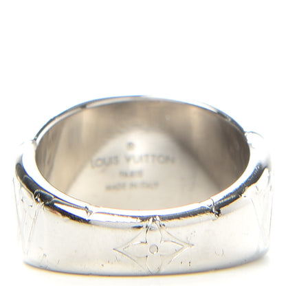 Louis Vuitton Monogram Signet Ring M Silver 4 of 7