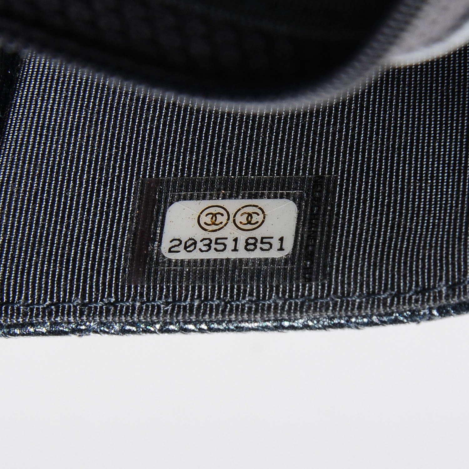 Chanel Metallic Caviar Quilted Wallet On Chain WOC Charcoal 8 of 9