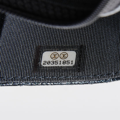 Chanel Metallic Caviar Quilted Wallet On Chain WOC Charcoal 8 of 9